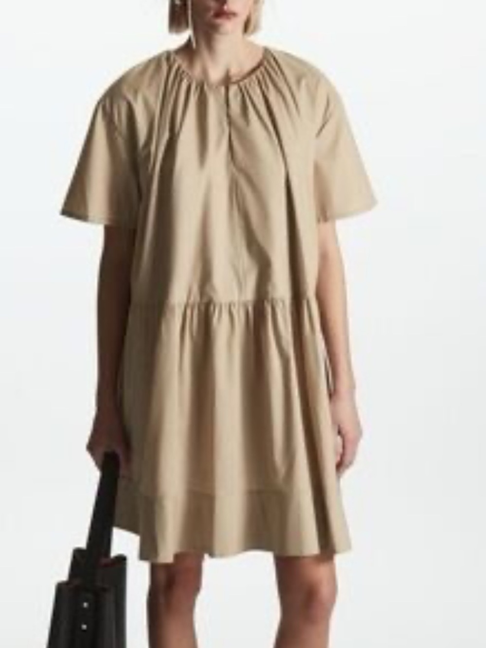 COS Khaki Cotton Mini Dress • SM